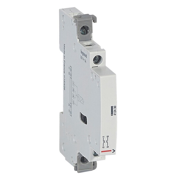 Auxiliaire pour contacteurs 2 mod 25 a - contact aux inverseur - 250v~-5a - o+f - Legrand - 412430