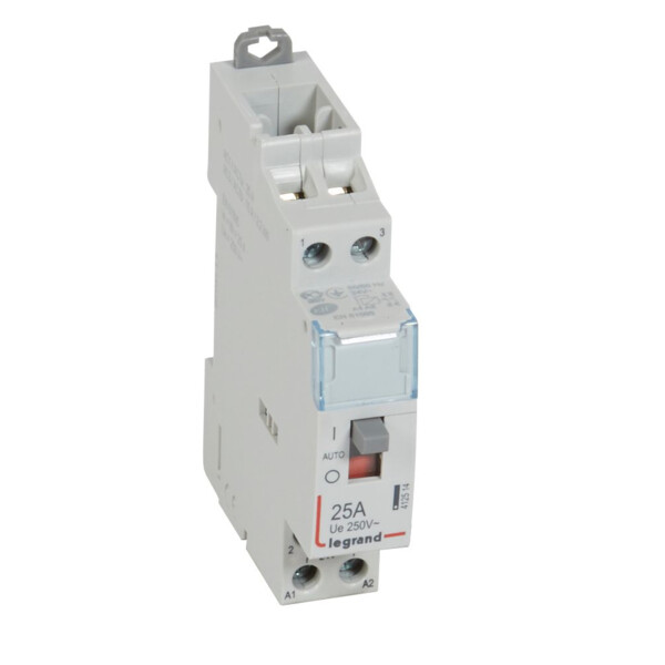 Contacteur de puissance cde manuelle - 24 v~ - 2p - 250v~ - 25 a - 2f - 1 mod - Legrand - 412514