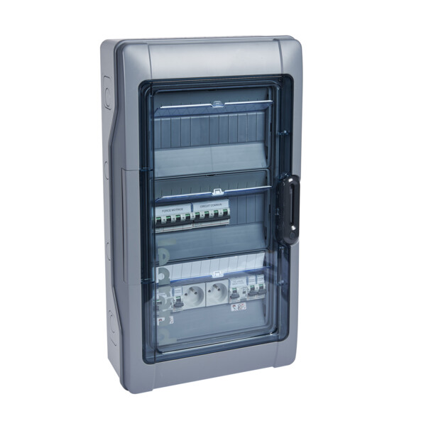 Coffrets dtu - 501x312x143 mmm - ip 65 - 1x40 a - arrivée et départ sur bornier - Legrand - 401996