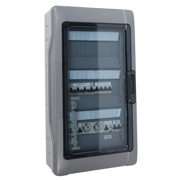 Coffrets dtu - 501x312x143 mmm - ip 65 - 1x80 a - arrivée et départ sur bornier - Legrand - 401998