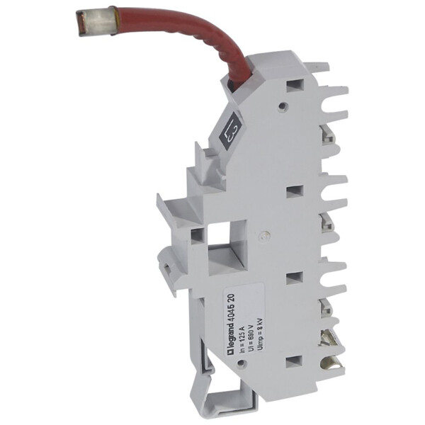 Base support à fil hx³ 400 a - pour dx³ unipolaire 1,5 mod/pôle - phase l3 - Legrand - 404520