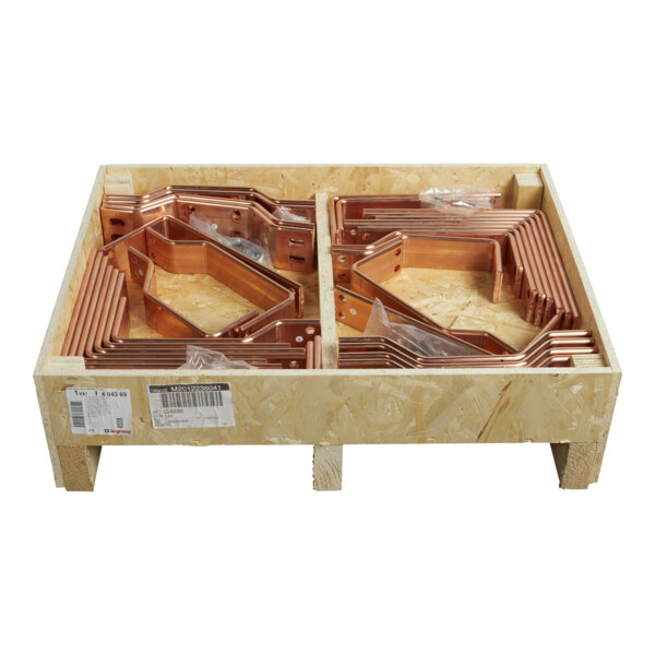 Barre cuivre pliée/percée vx³ -raccdt aval dmx³ taille 1 -inverseur version fixe x2 - Legrand - 404369