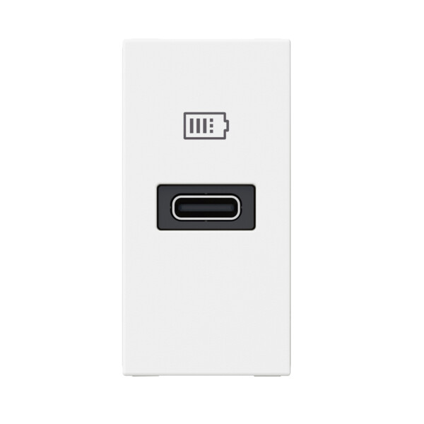 Chargeur usb type-c power delivery mosaic - 1 module blanc pour support lcm - Legrand - 077690L