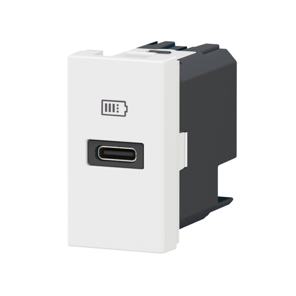 Chargeur usb type-c power delivery mosaic - 1 module blanc pour support lcm - Legrand - 077690L