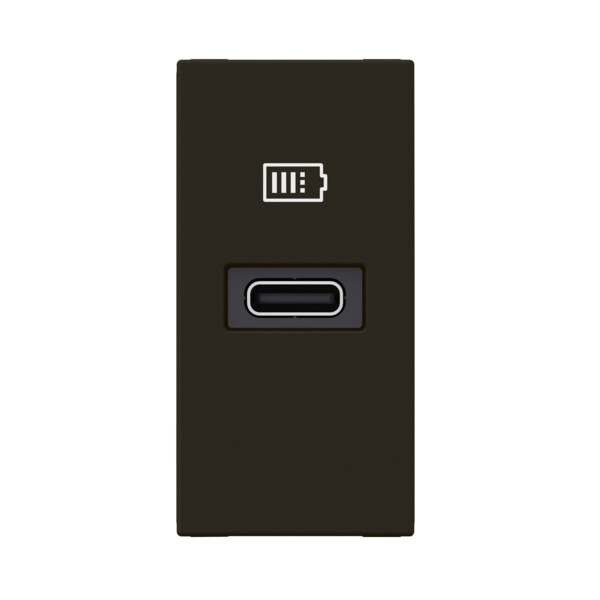 Chargeur usb type-c power delivery mosaic - 1 module noir pour support lcm - Legrand - 077692L