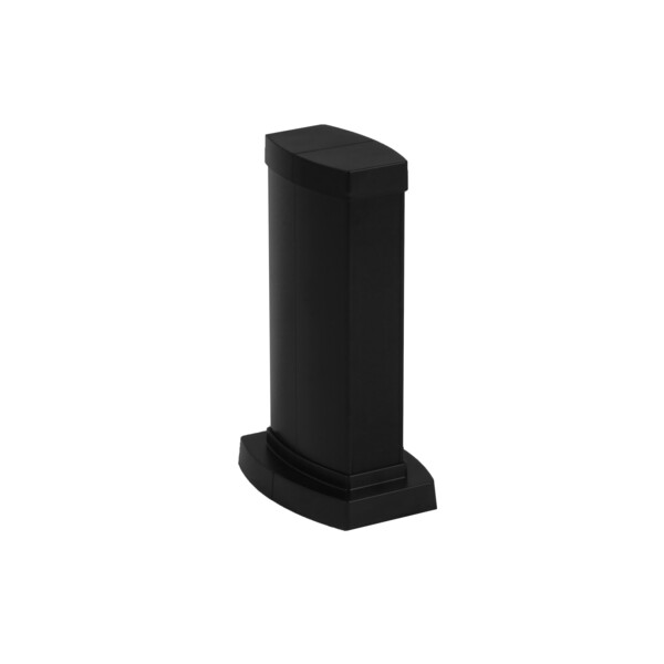 Colonnette 2 compartiments Legrand hauteur 0,30m avec corps alu et couvercle pvc noir - Legrand - 653022