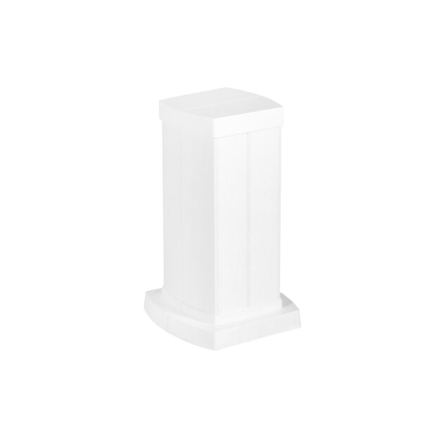 Colonnette 4 compartiments Legrand hauteur 0,30m avec corps alu et couvercle pvc blanc - Legrand - 653040