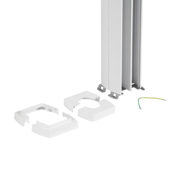 Colonne 4 compartiments Legrand à clippage direct hauteur 3,35m couvercle PVC et corps en alu blanc - Legrand - 653050