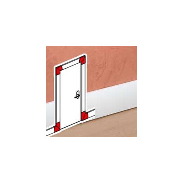 Angle plat Legrand Céliane pour moulure 50x18mm bas de porte finition plâtre  - Legrand - 019021