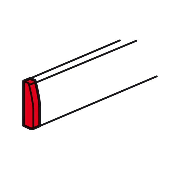 Embouts Legrand pour moulure Céliane 40x12,5mm finition plâtre  - Legrand - 019036