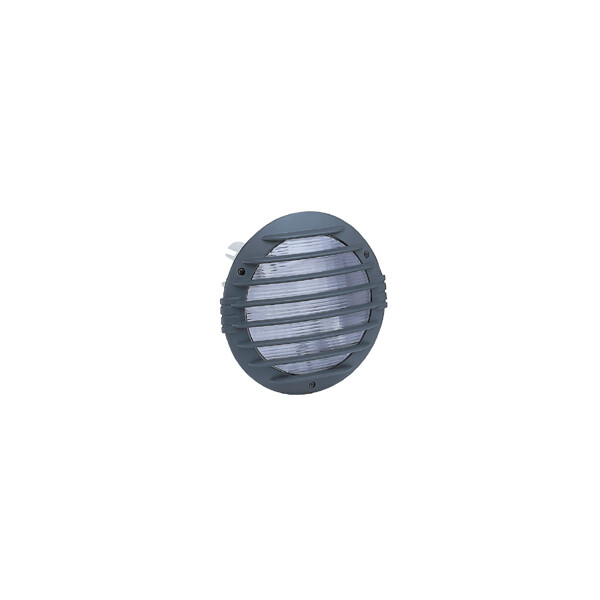Hublot étanche rond encastré Legrand Koro antivandale anthracite avec couronne grille - Legrand - 062439