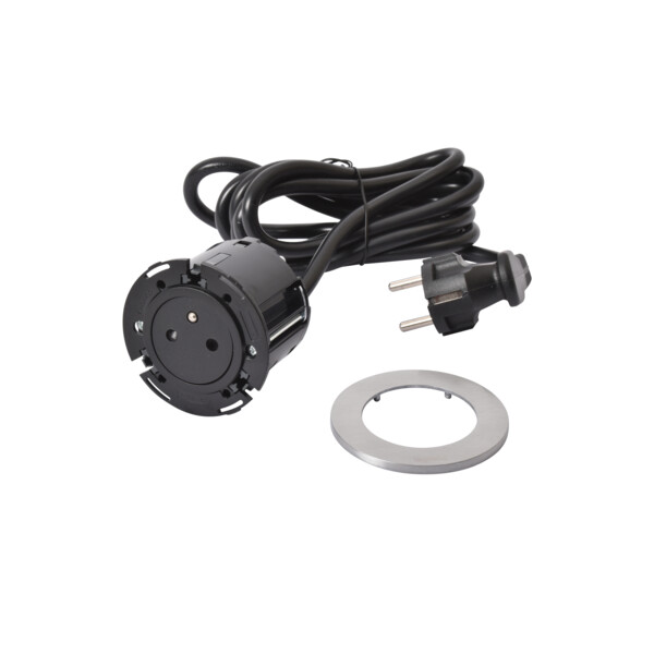 Disq60 incara 2p+t surface et cordon avec fiche 2p+t - métal - Legrand - 654722