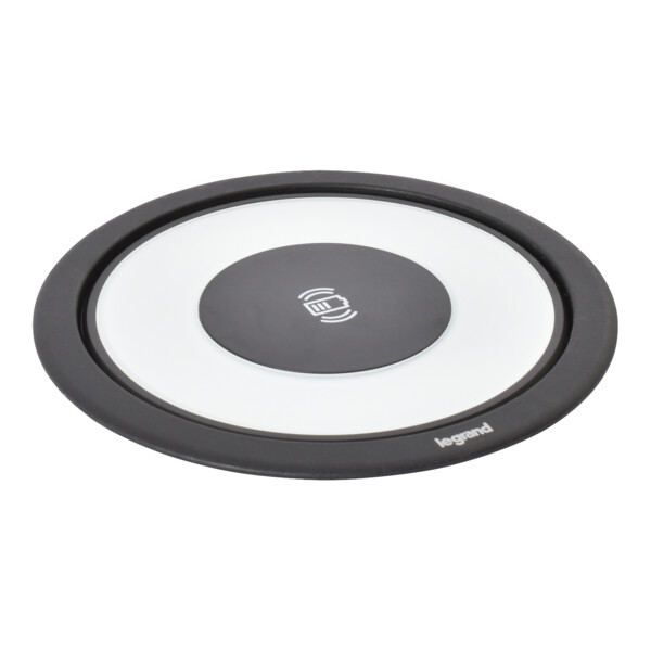 Incara Tower 120 Ø121mm à encastrer dans mobilier avec 4 prises 2P+T , 4 chargeurs USB , sans fils induction et cordon - Legrand - 654981