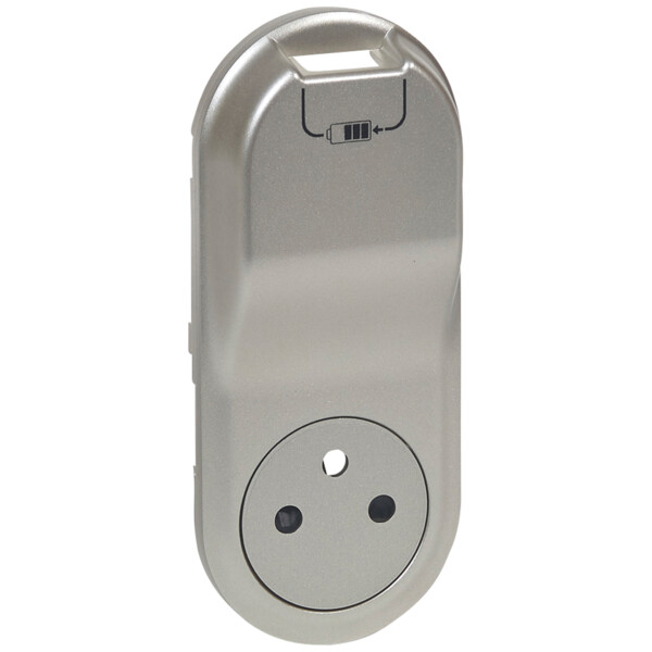 Enjoliveur titane Legrand Céliane pour prise 2P+T surface et chargeur USB - Legrand - 068416