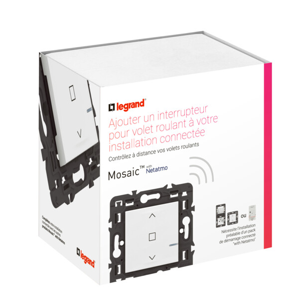 Interrupteur Volet Roulant Connecté Mosaic Blanc With Netatmo - Legrand - 077706LA