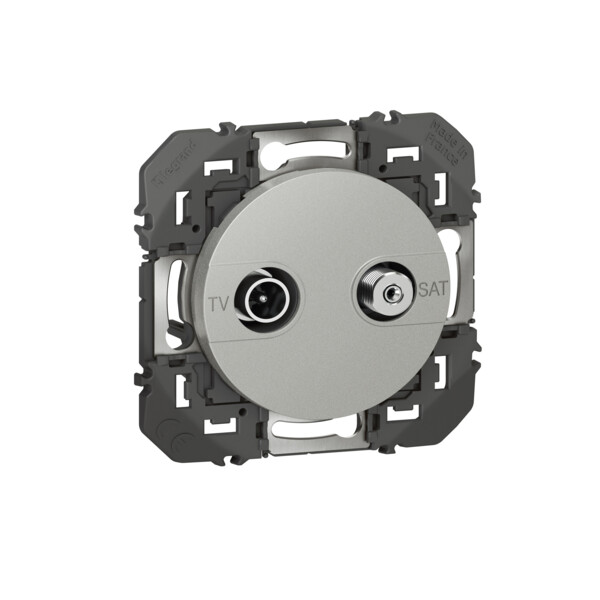 Prise Télévision et Satellite Blindée Finition Aluminium Dooxie Legrand - Legrand - 600456