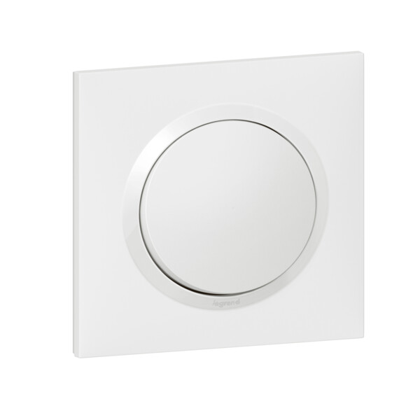 Interrupteur ou va-et-vient blanc Legrand Dooxie 10AX 250V avec plaque de finition - Legrand - 600701