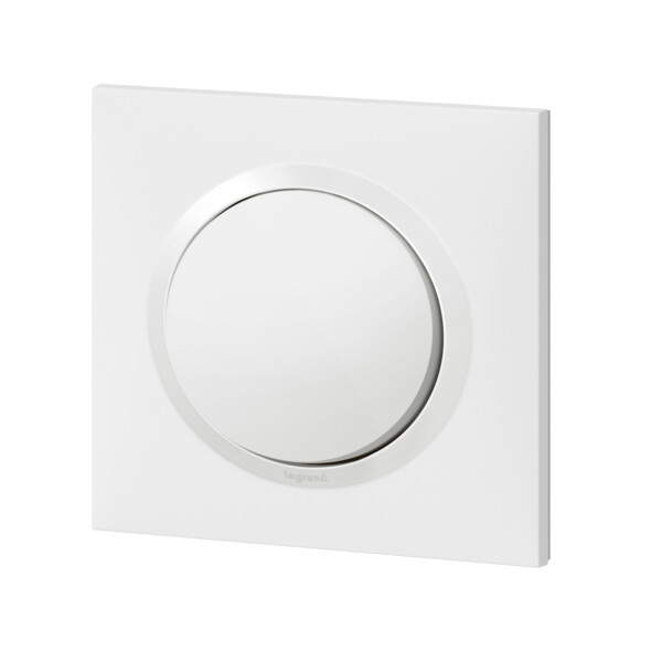Interrupteur ou va-et-vient blanc Legrand Dooxie 10AX 250V avec plaque de finition - Legrand - 600701