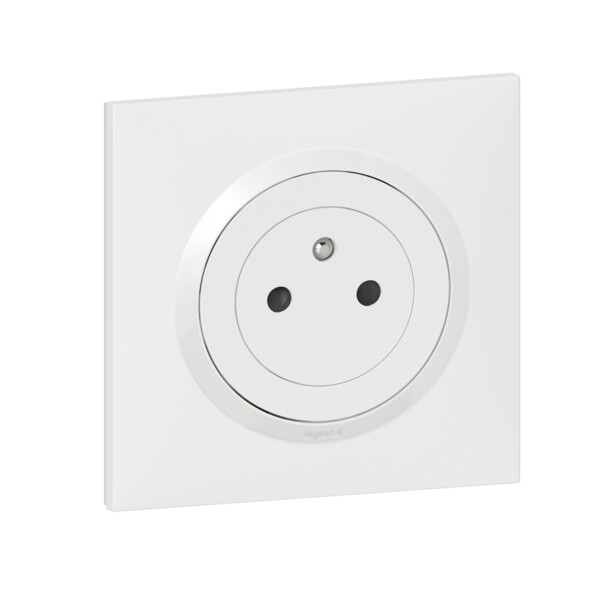 Prise de courant 2P+T blanc Legrand Dooxie surface 16A avec plaque de finition - Legrand - 600735