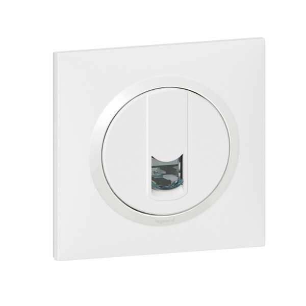 Prise RJ45 catégorie 6 FTP blanc Legrand Dooxie avec plaque carrée - Legrand - 600776