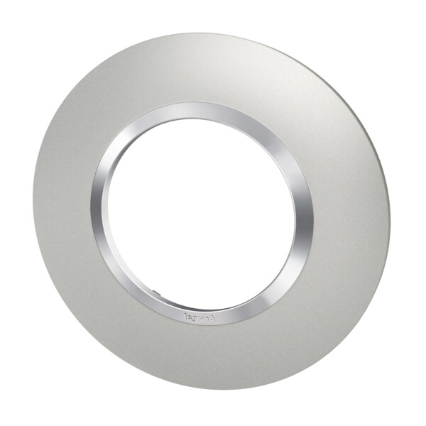 Plaque ronde effet aluminium Legrand Dooxie 1 poste - Legrand - 600975