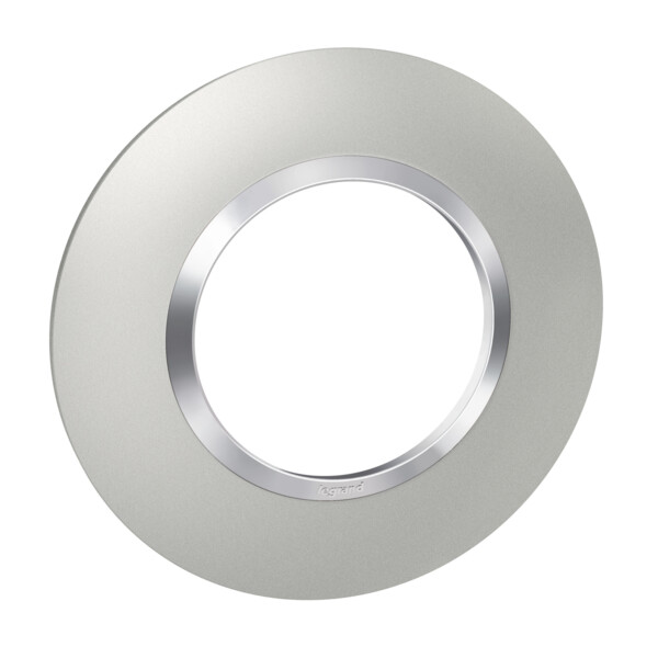 Plaque ronde effet aluminium Legrand Dooxie 1 poste - Legrand - 600975