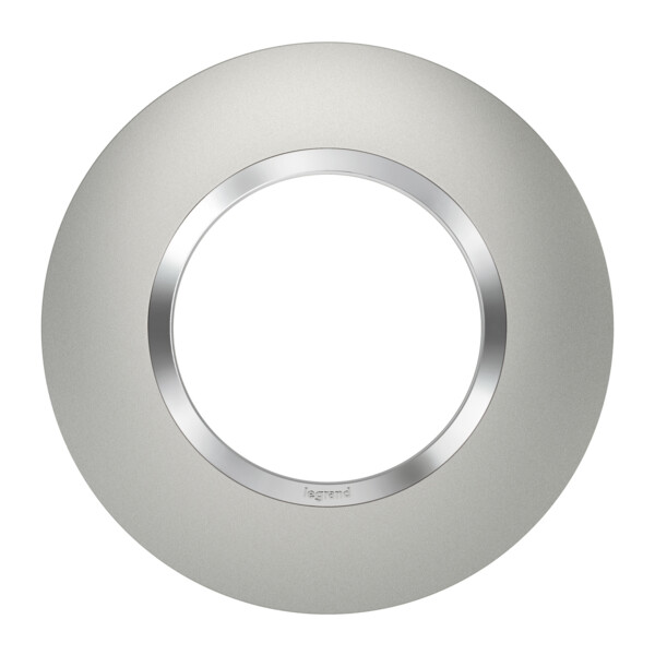 Plaque ronde effet aluminium Legrand Dooxie 1 poste - Legrand - 600975