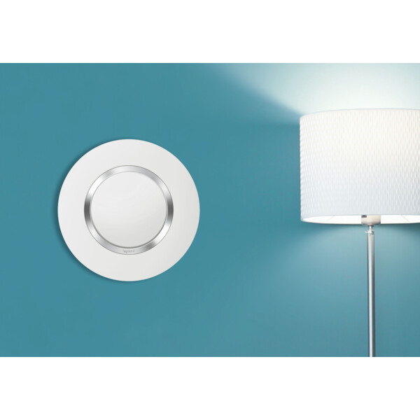 Plaque ronde finition blanc Legrand Dooxie 1 poste avec bague effet chrome - Legrand - 600973
