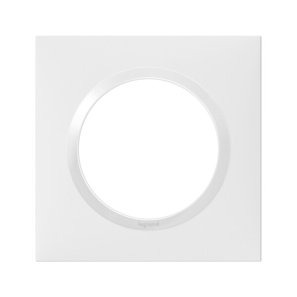 Plaque carrée finition blanc Legrand Dooxie 1 poste - Legrand - 600801