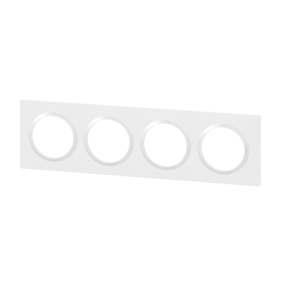 Plaque carrée blanche Legrand Dooxie 4 postes - Legrand - 600804