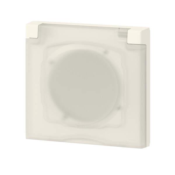 Plaque Legrand Dooxie carrée 1 poste avec volet IP44 IK07 - Legrand - 600944