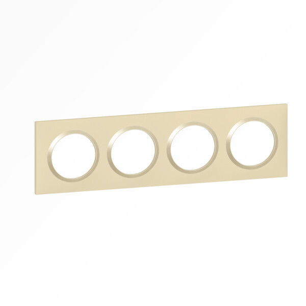 Plaque Legrand Dooxie carrée 4 postes finition dune - Legrand - 600814