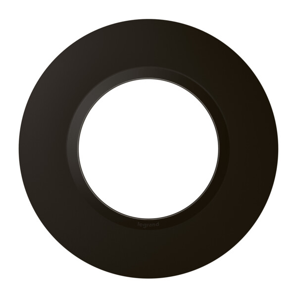Plaque ronde dooxie 1 poste finition noir - Legrand - 600994