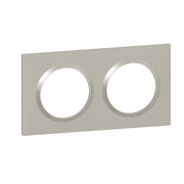 Plaque carrée plume Legrand Dooxie 2 postes - Legrand - 600822