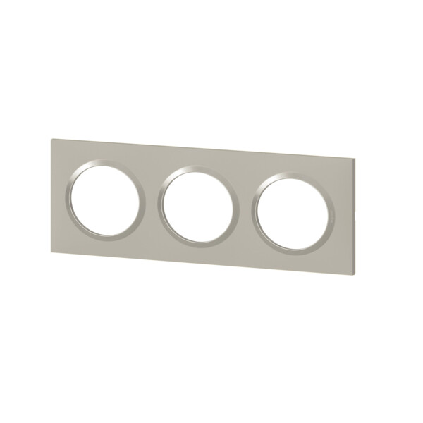 Plaque carrée plume Legrand Dooxie 3 postes - Legrand - 600823