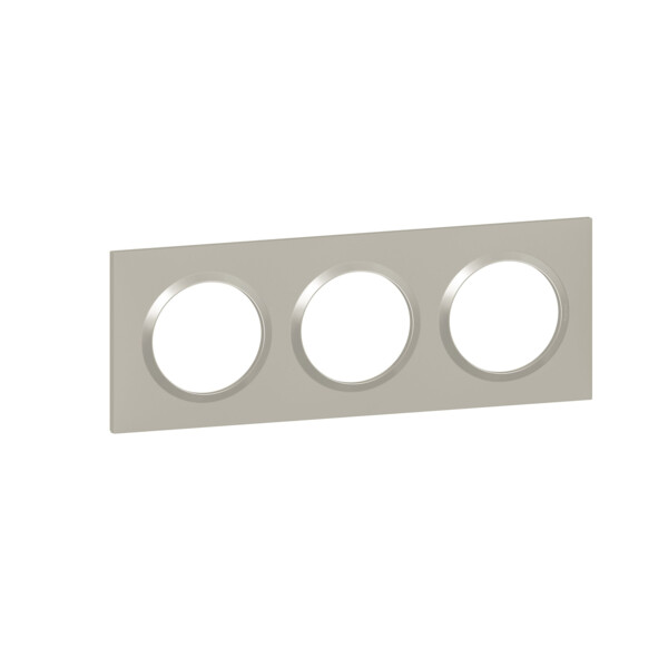 Plaque carrée plume Legrand Dooxie 3 postes - Legrand - 600823