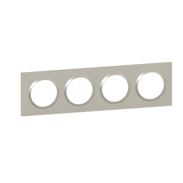 Plaque carrée plume Legrand Dooxie 4 postes - Legrand - 600824