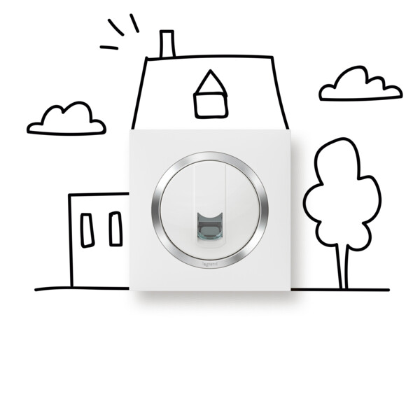 Prise RJ45 blanc Legrand Dooxie cat6 STP blindée - Legrand - 600375