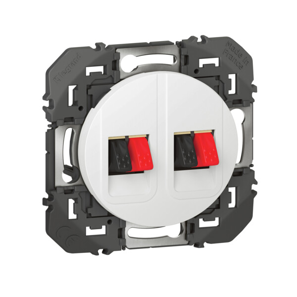 Prise haut-parleur blanc Legrand Dooxie double - Legrand - 600382