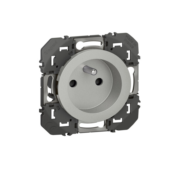 Prise de courant 2P+T aluminium Legrand Dooxie à puits 16A - Legrand - 600437