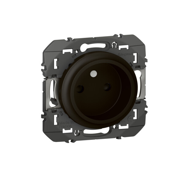 Prise de courant 2P noir mat Legrand Dooxie à puits 16A - Legrand - 600534