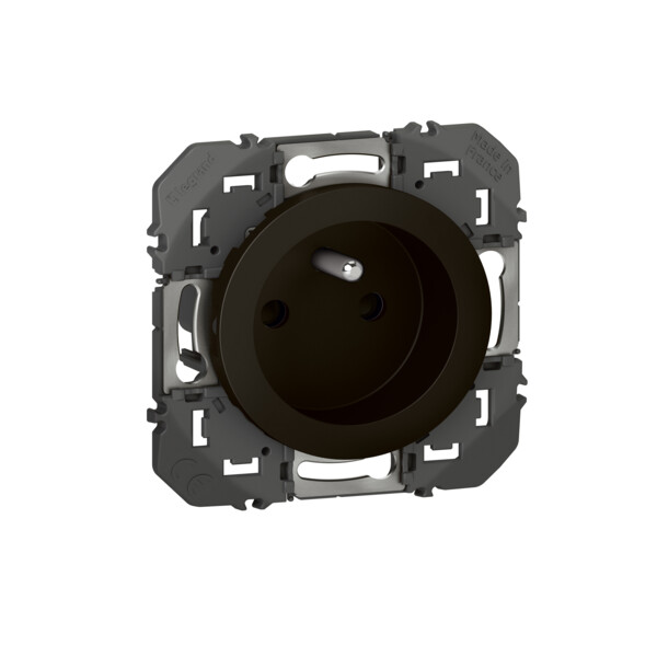 Prise de courant 2P+T noir mat Legrand Dooxie à puits 16A - Legrand - 600537