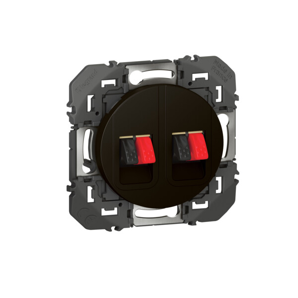 Prise haut-parleur noir mat Legrand Dooxie double - Legrand - 600582