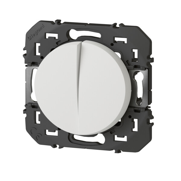 Double interrupteur ou va-et-vient blanc Legrand Dooxie 10AX 250V - Legrand - 600002