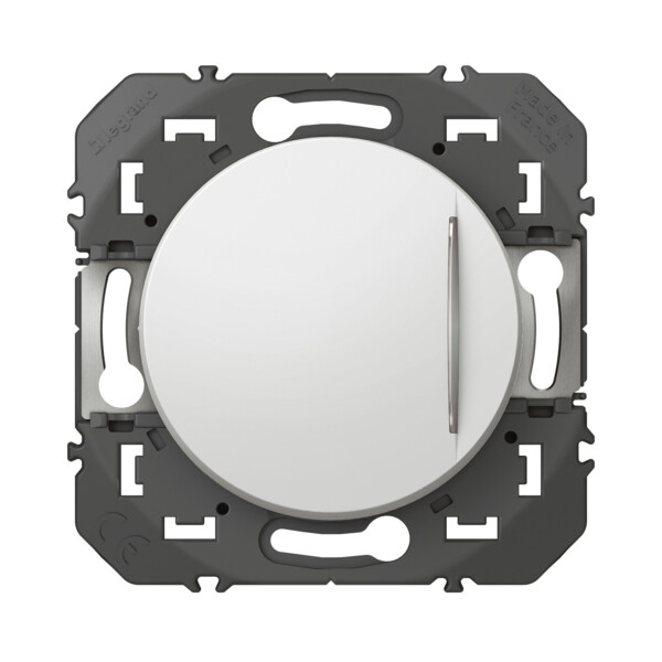 Poussoir blanc Legrand Dooxie simple avec voyant lumineux 6A 250V - Legrand - 600016