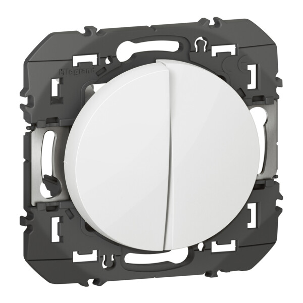 Interrupteur, va-et-vient et poussoir blanc Legrand Dooxie transformeur 5 fonctions en1 bouton - Legrand - 600031