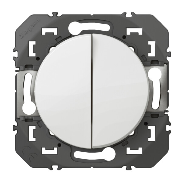 Interrupteur, va-et-vient et poussoir blanc Legrand Dooxie transformeur 5 fonctions en1 bouton - Legrand - 600031