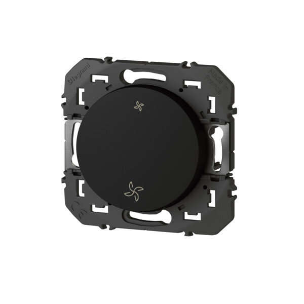 Interrupteur VMC noir mat Legrand Dooxie 2 positions - Legrand - 600207