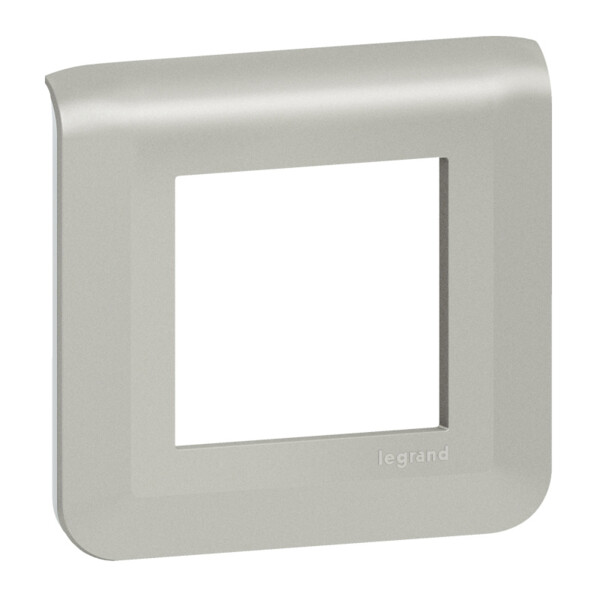 Plaque de Finition Aluminium pour 2 Modules Mosaic Legrand - Legrand - 079302L