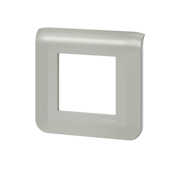 Plaque de Finition Aluminium pour 2 Modules Mosaic Legrand - Legrand - 079302L